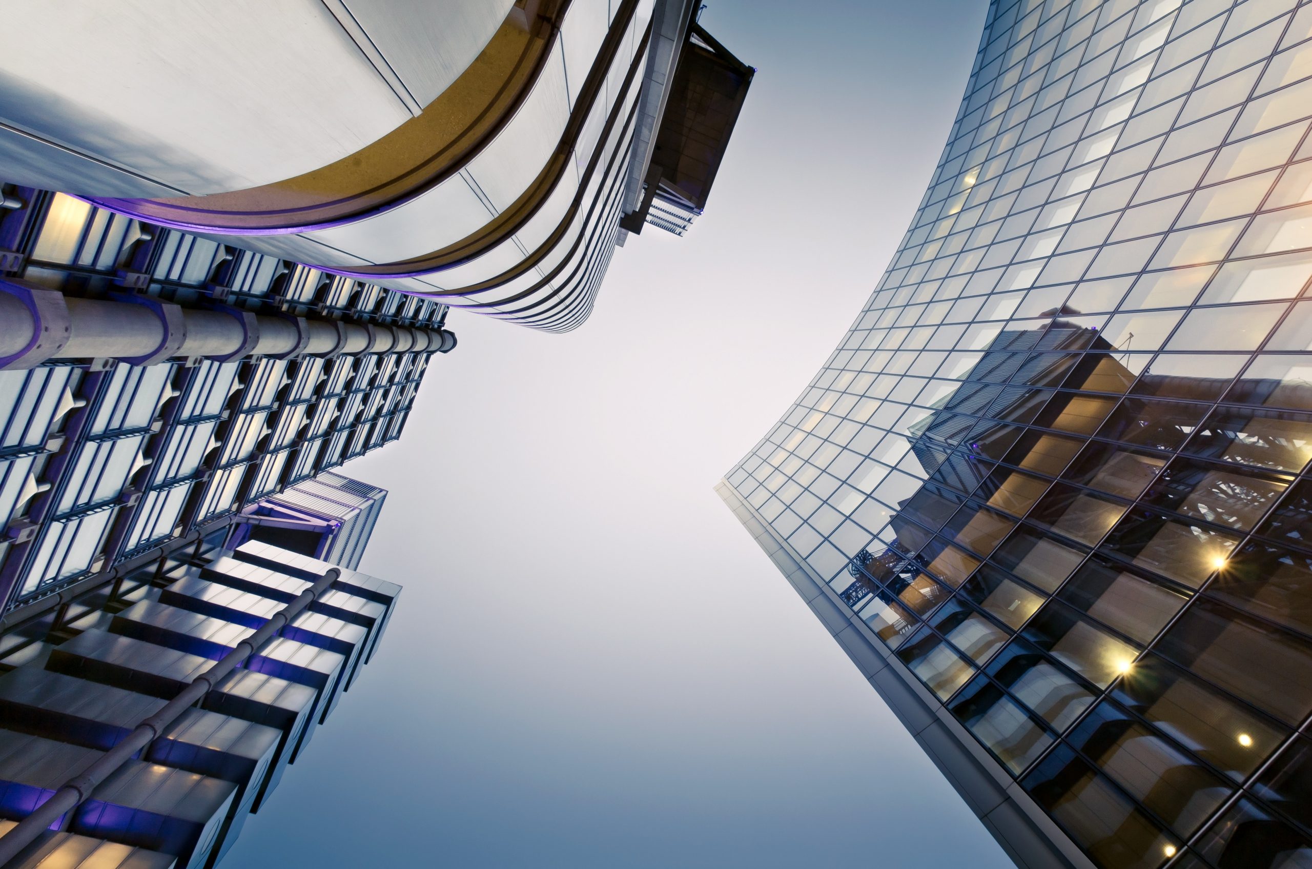 Low shot of buildings in London