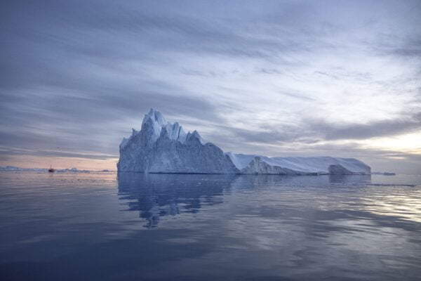 Iceberg in sea
