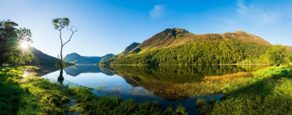 Image for Panoramic view of a countryside lake in Buttermere