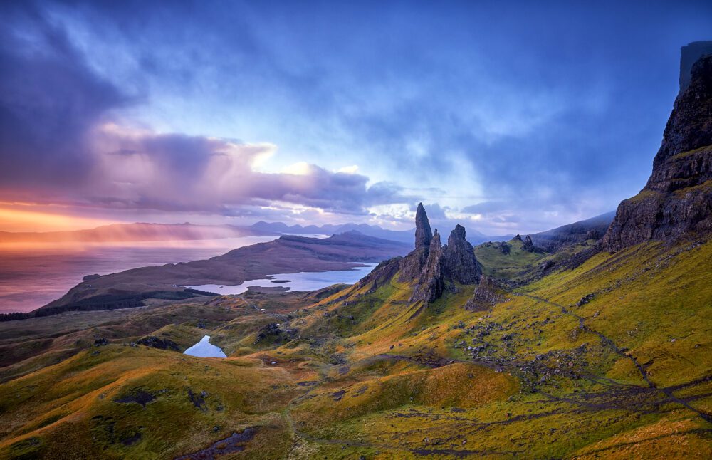 View Over Old Man Of Storr, Isle Of Skye, Scotland
