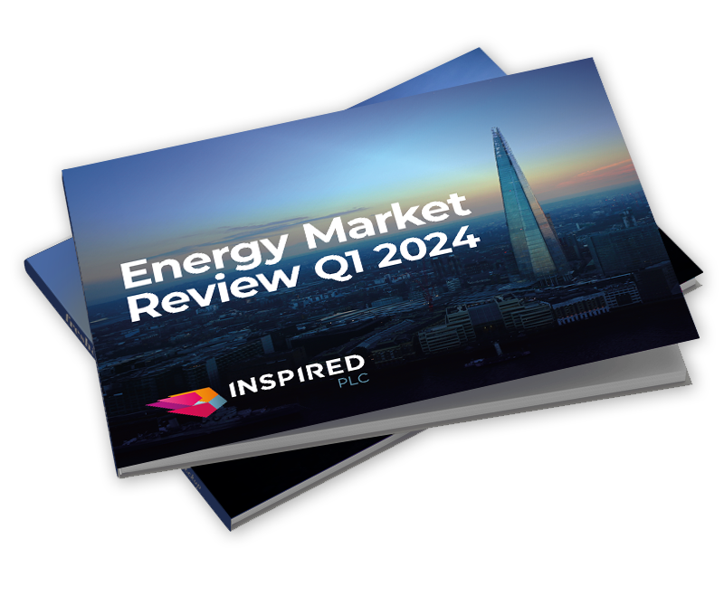 Two hard copies of Inspired PLC's Energy Market Review Q1 2024