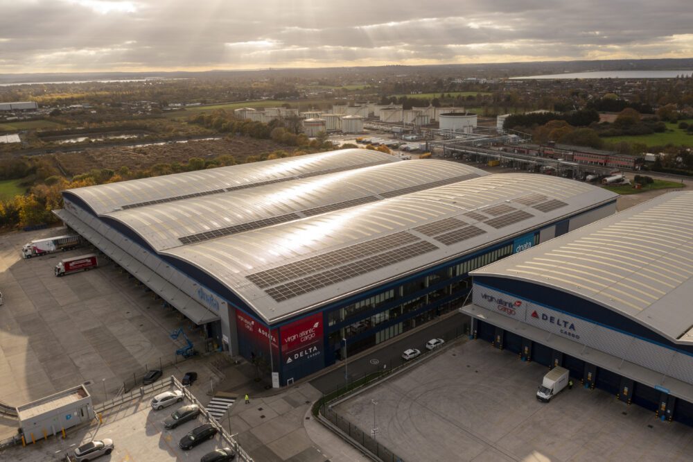Drone footage of dnata solar pv project delivered by Inspired