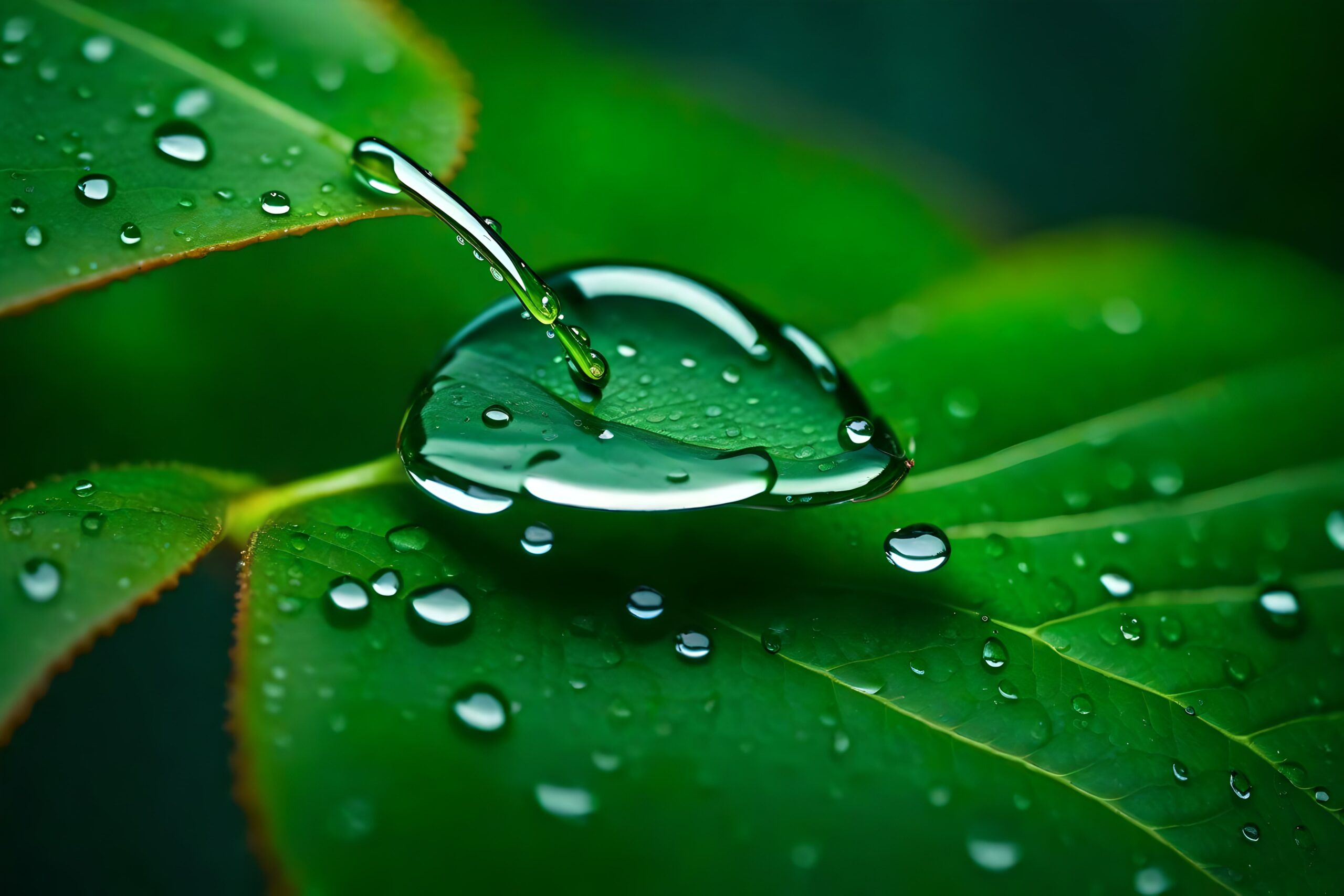 Raindrop on leaf