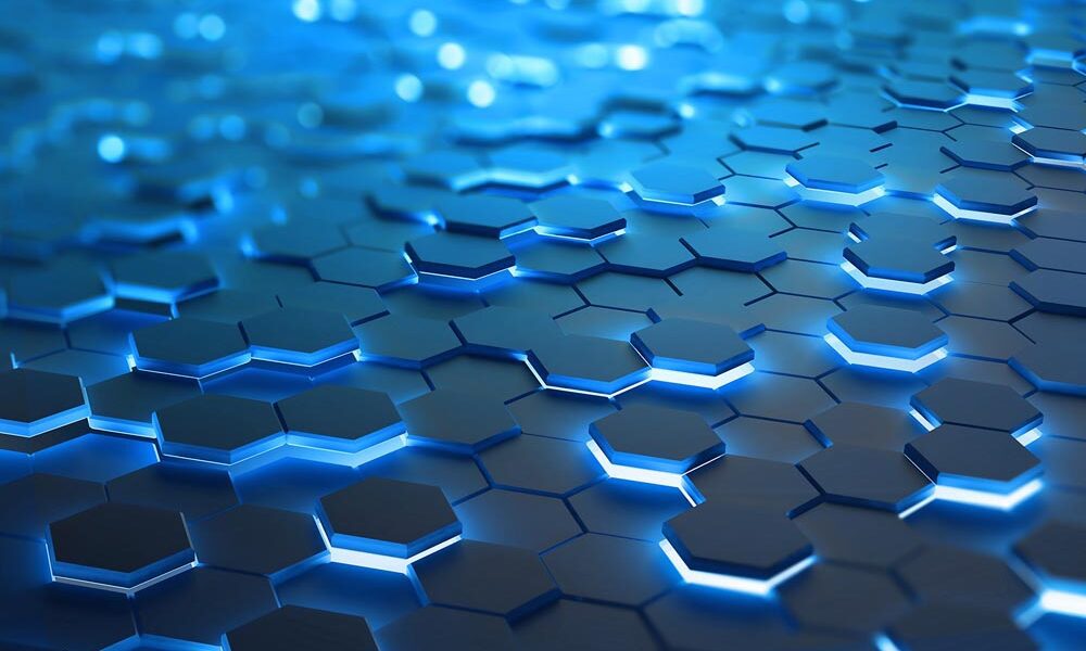 Hexagons on a lit background. (Source: AdobeStock)