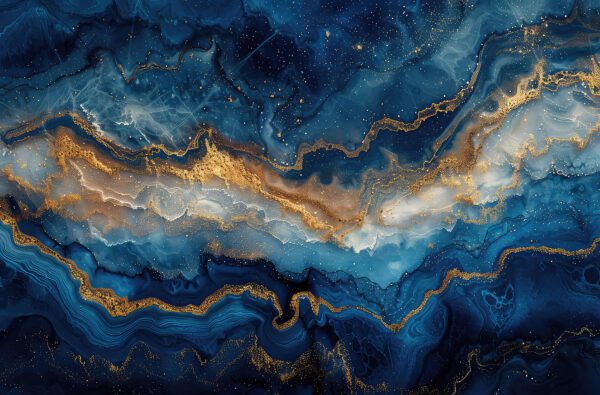Image for macro adobestock image - dark navy blue and gold galactic swirls