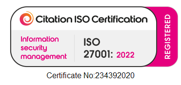 Citation ISO 27001 :2022 badge