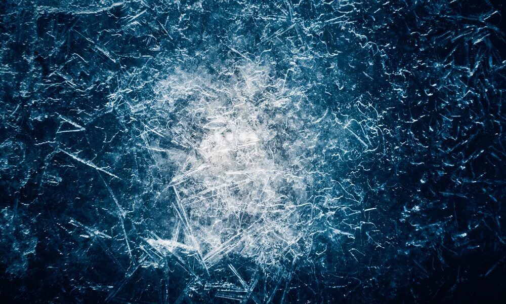 Crack in ice. (Source: Shutterstock.)