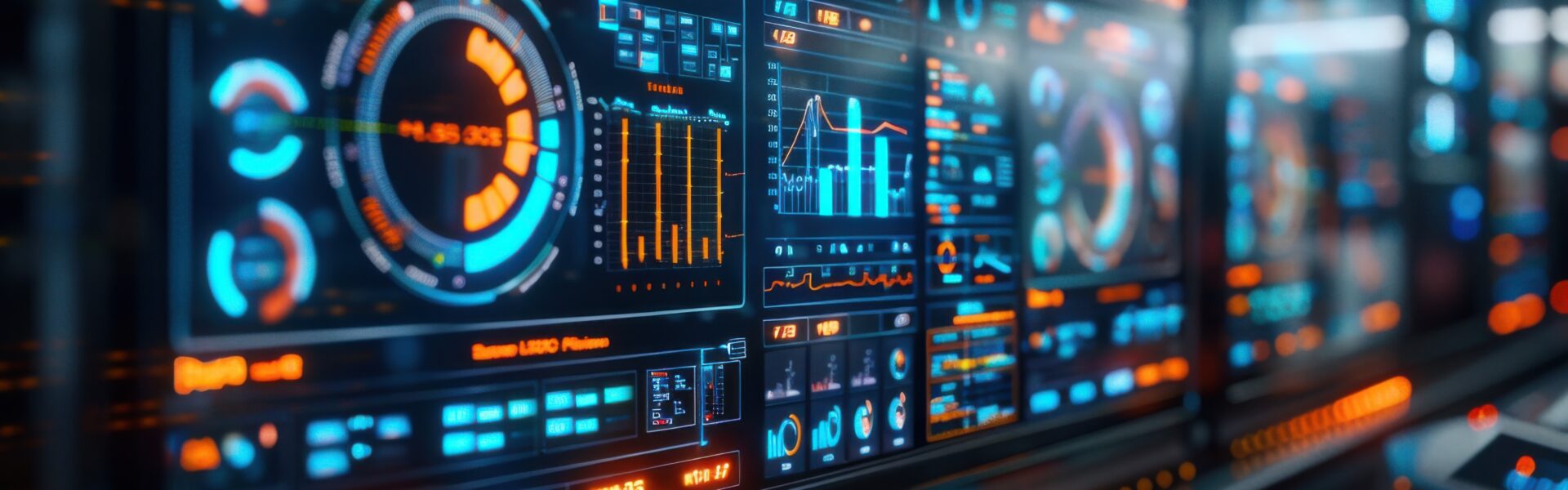AI cloud platform energy dashboard in clean control room