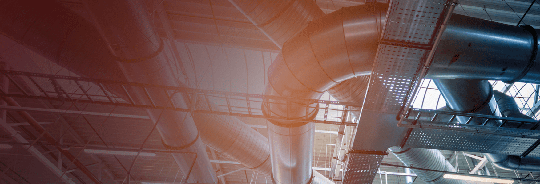 Pipes in an industrial building