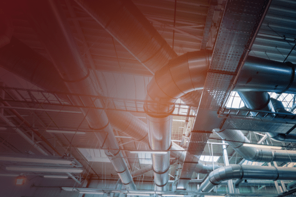 Pipes in an industrial building