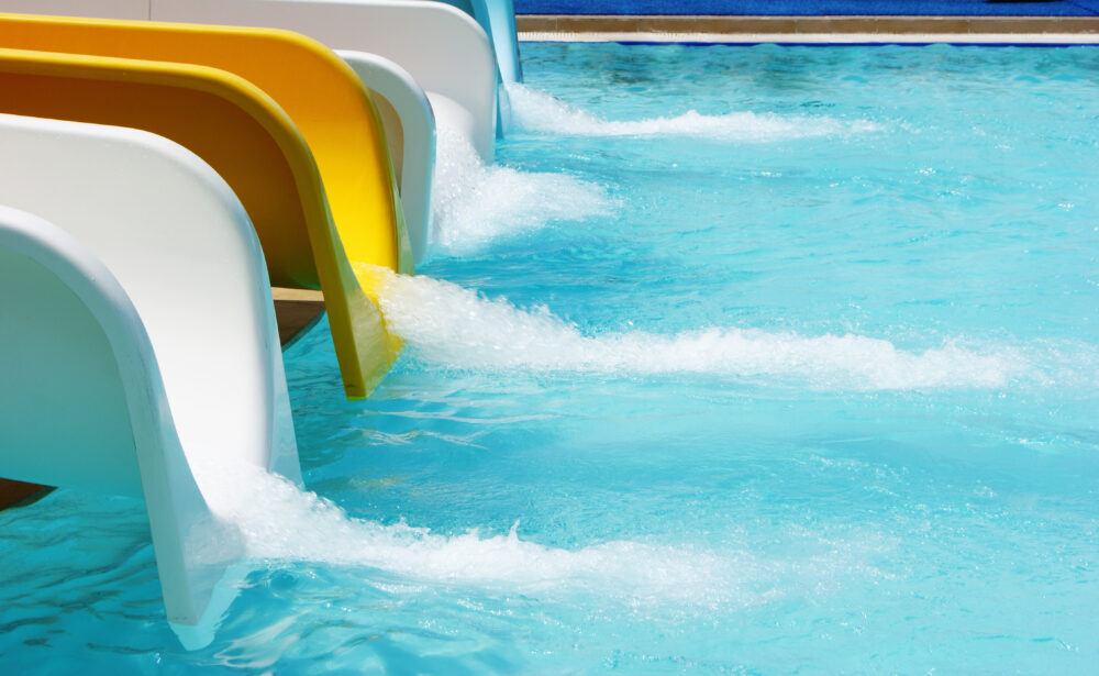 Water slides.