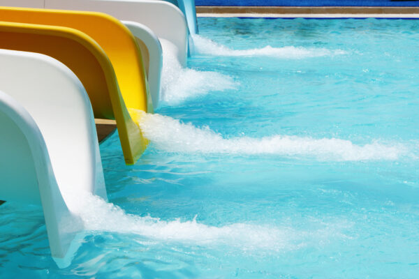 Water slides.